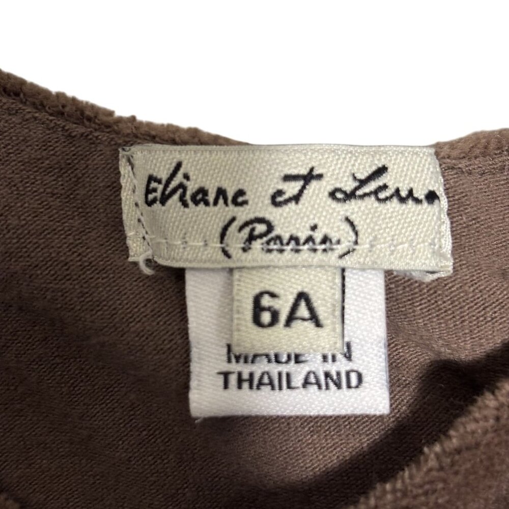 Plaid Patchwork Girls Dress By Eliane Et Lena Paris - Picture 4 of 7